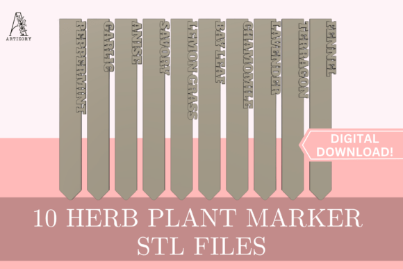 10 Herb Garden Markers Vol 2: Expand Your STL Collection