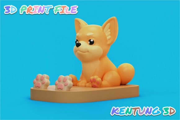 Adorable Chihuahua Phone Holder STL Model for Your Desk