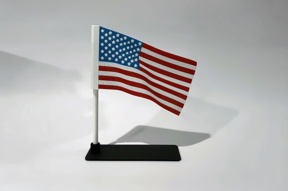 Celebrate America with a Waving Flag STL Display