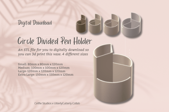 Circle Pen Pot 1 STL File - Digital Down