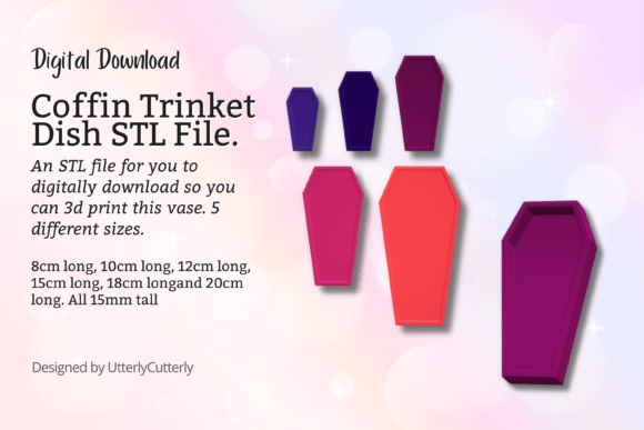 Coffin Trinket Dish: A Gothic 3D Print for Your Home