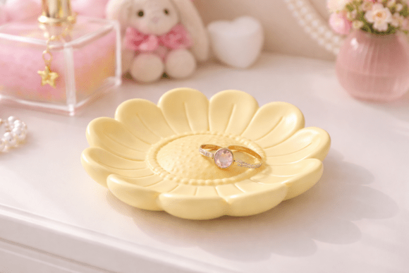 Daisy Jewelry Dish: A Soft Touch for Your Space