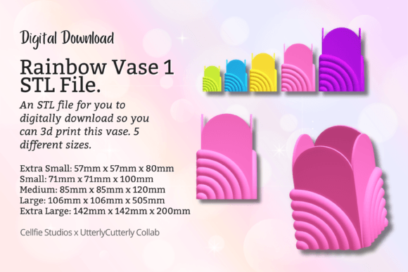 Discover the Rainbow Vase 1 STL File for 3D Printing