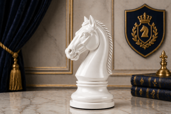 Elegant Chess Knight Sculpture: A Timeless Decorative Piece