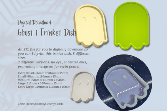 Ghost Trinket Dish STL File: Spooky Style for Your Space
