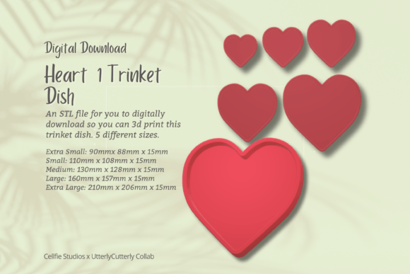 Heart Trinket Dish STL File: A Versatile Digital Design