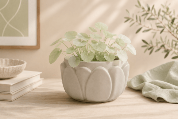 Lotus Petal Stone Planter: Elegant STL Design for Modern Spaces