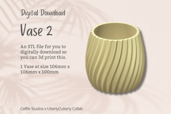 Modern Twisted Vase STL File for 3D Printing