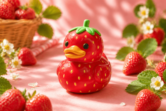 Strawberry Rubber Duck: A Playful Design for Your Collection