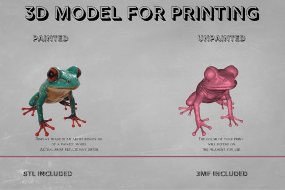 Tree Frog 3D Print Model STL 3MF