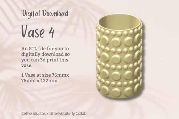 Vase 4 STL File: Modern Twisted Design for 3D Printing