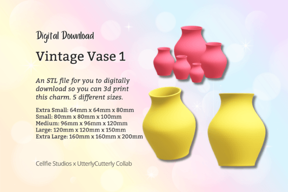 Vintage Vase 1 STL: A Digital Design for Your Home